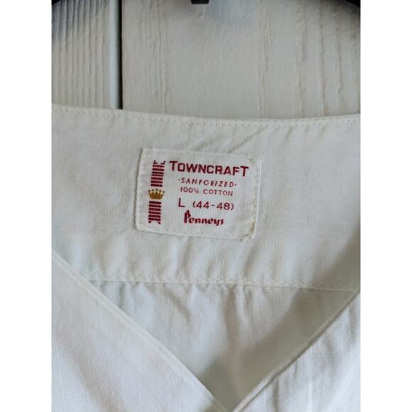 Towncraft by Penny Women White Cotton 3/4 Sleeve 1/2 Button Front Tunic Size L - Picture 3 of 4